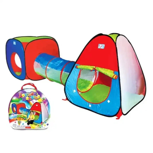 3-in-1 Pop-Up Kids Play Tent with Tunnel