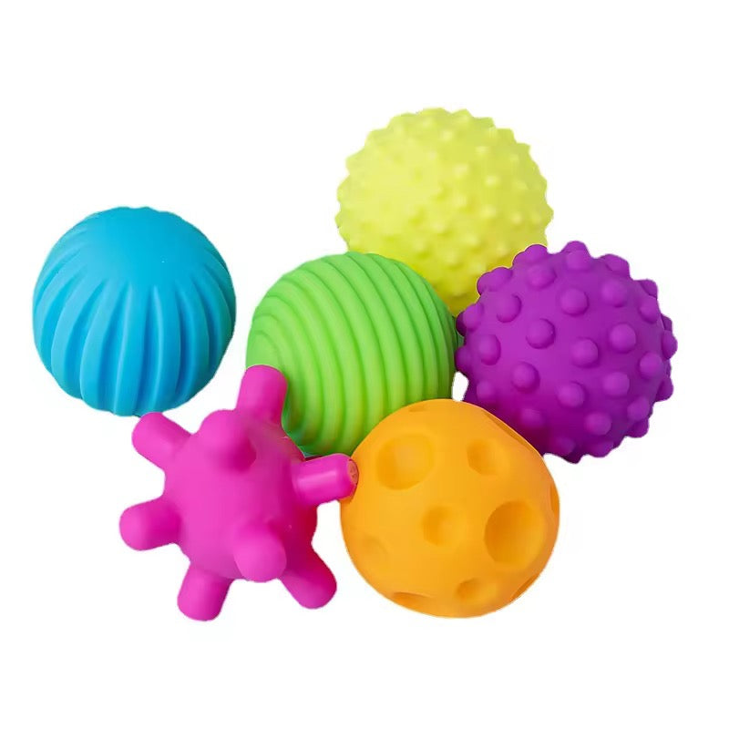 Baby Sensory Textured Squeeze Balls Set (6 Pieces)