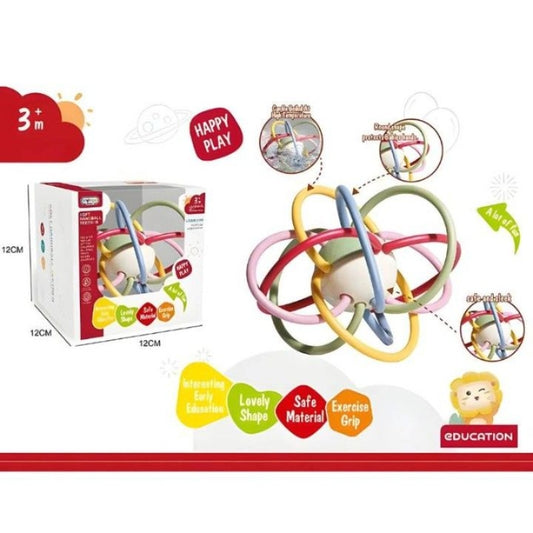 Baby Sensory Grasp Ball Teether (Montessori-Inspired Rattle Toy)