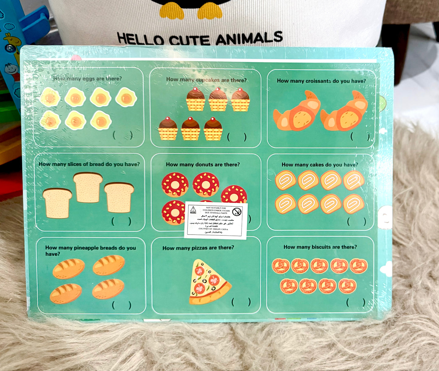 Wooden Cutting Food Set with Whiteboard