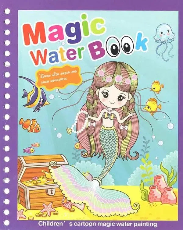 Magic Water Painting Coloring Books-4 Sets