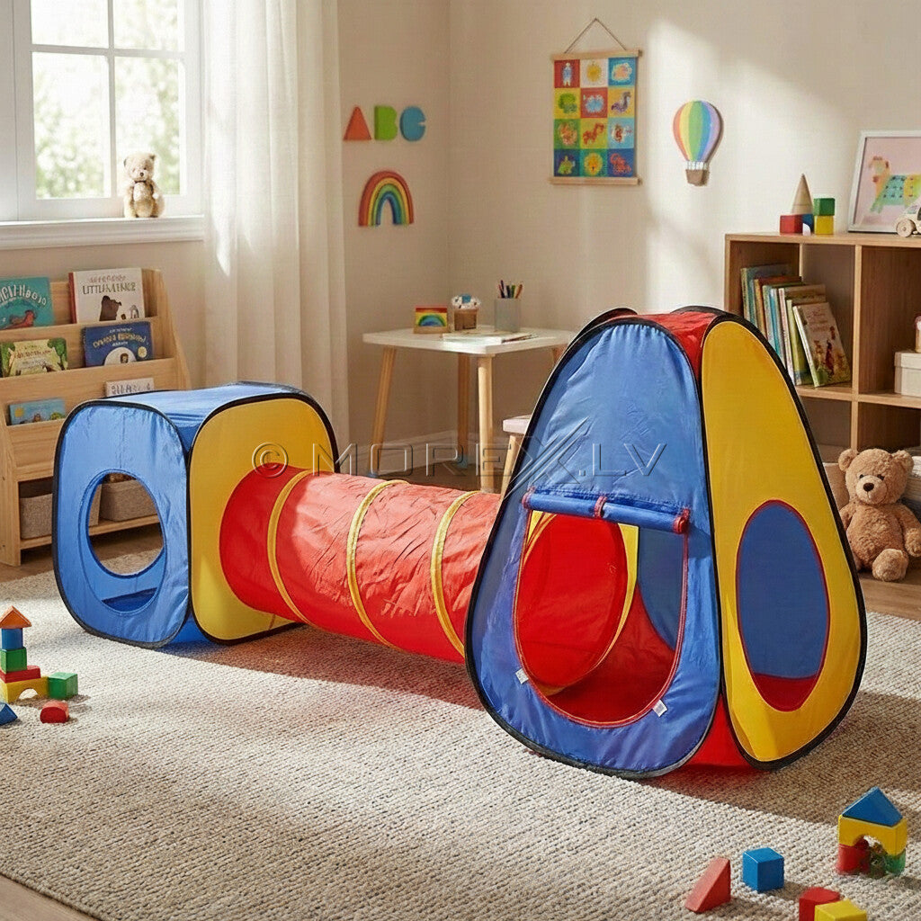 3-in-1 Pop-Up Kids Play Tent with Tunnel