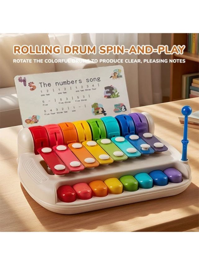 2-in-1 Musical Piano and Xylophone Toy
