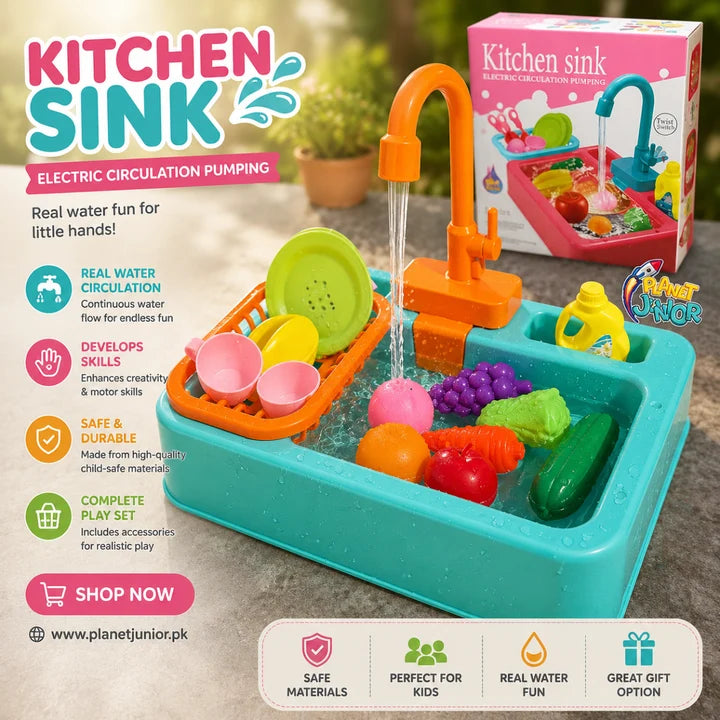 Electric Kitchen Sink Playset-Random color