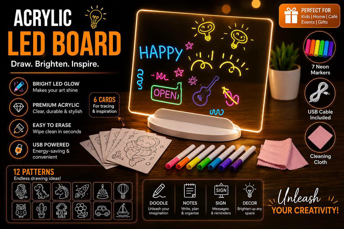 DIY Light-Up Acrylic Board (20x30 cm)