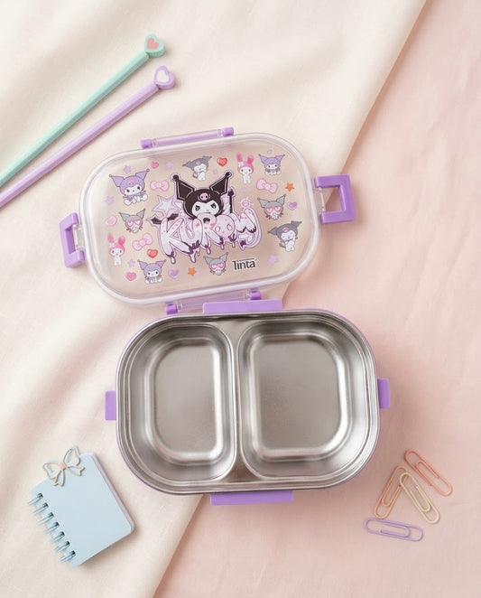 Stainless steel kids lunch box for school tiffin with compartments