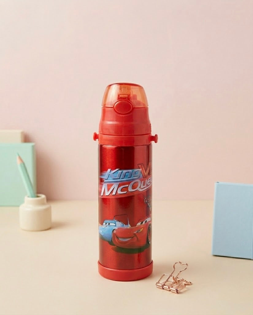 McQueen Cars themed insulated water bottle 500ml for kids in red