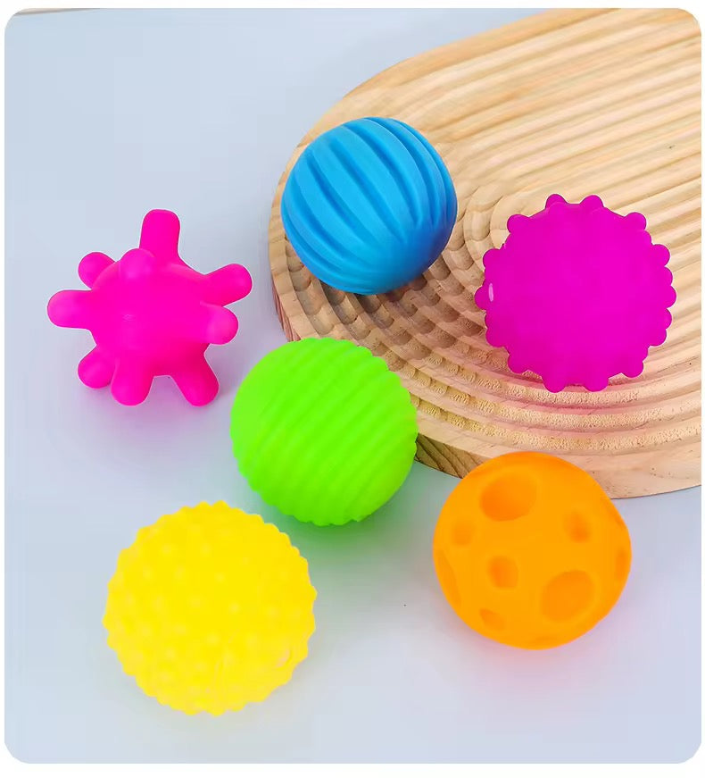 Baby Sensory Textured Squeeze Balls Set (6 Pieces)