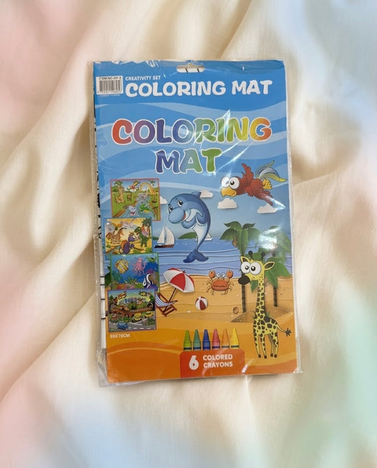 Reusable Kids Coloring Mat Set Random Design (50 × 70 cm)