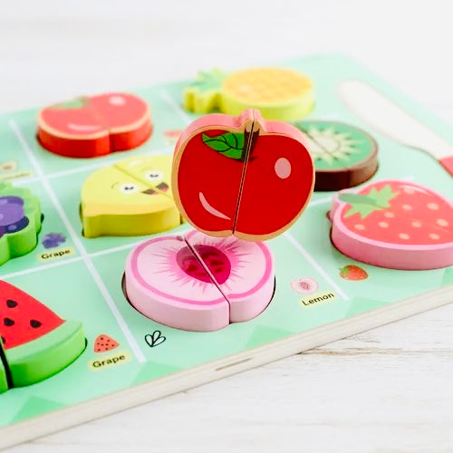 Wooden Cutting Fruit Set with Whiteboard