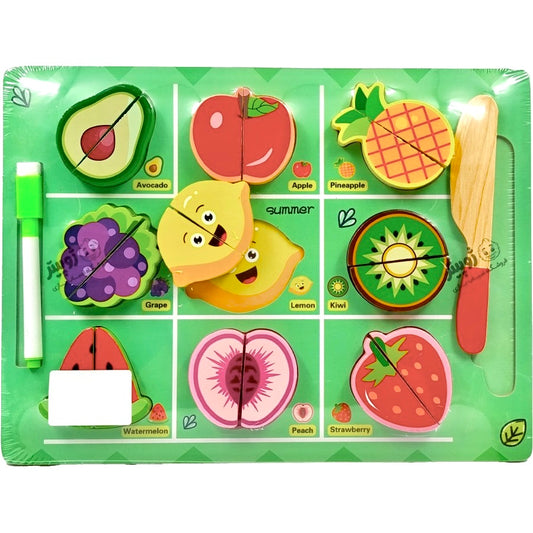 Wooden Cutting Fruit Set with Whiteboard