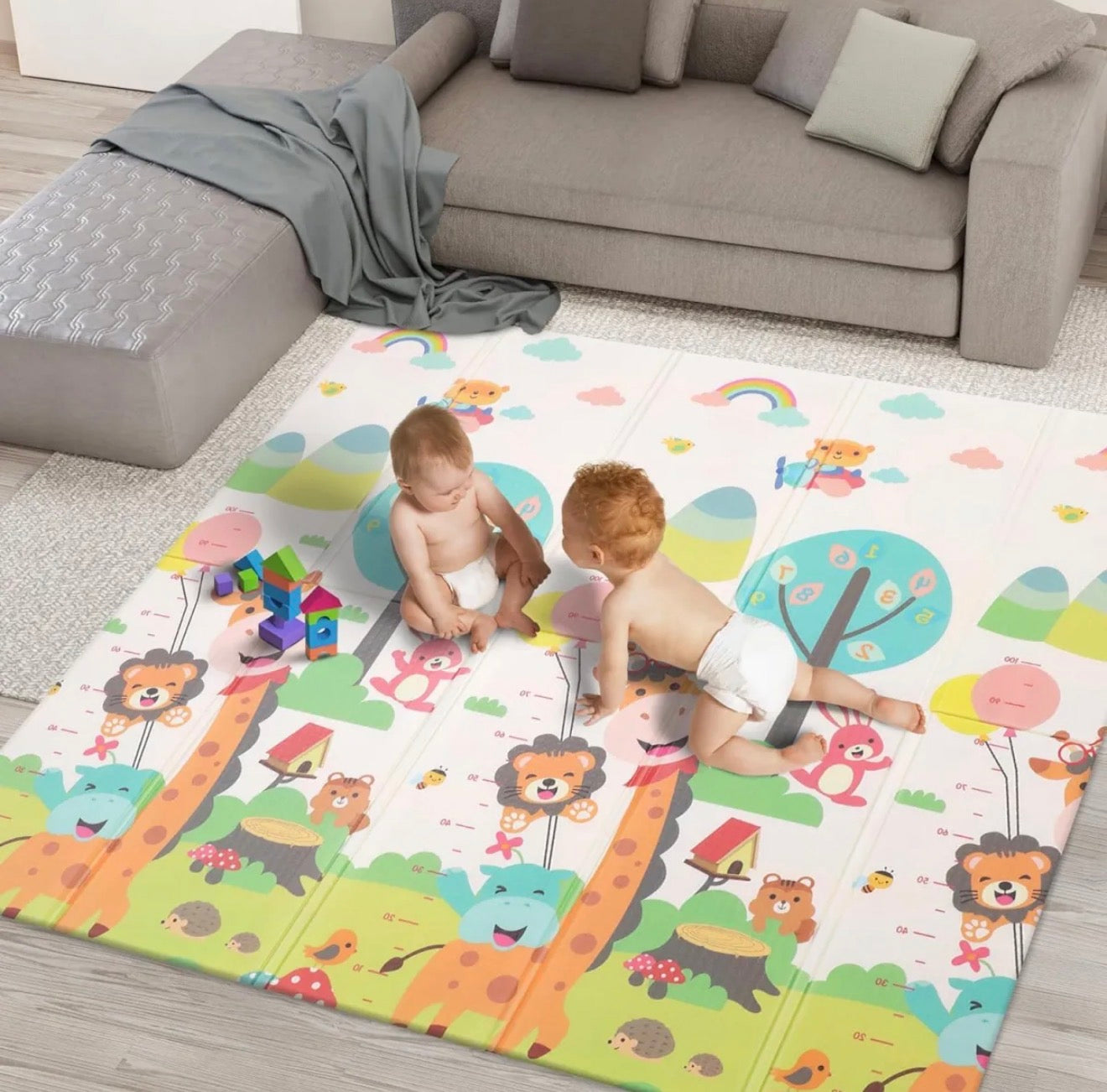 Double-Sided Baby Crawling Play Mat (180 x 200 cm)