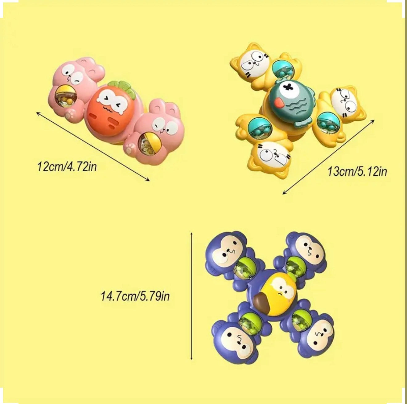 Baby Suction Spinner Rattle Set