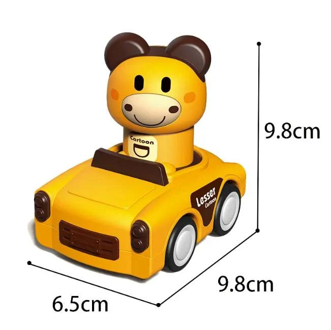 Mini Inertial Press & Go Animal Vintage Car - 1Pc
