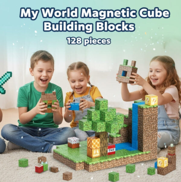 Minecraft Magnetic Blocks-128 pcs
