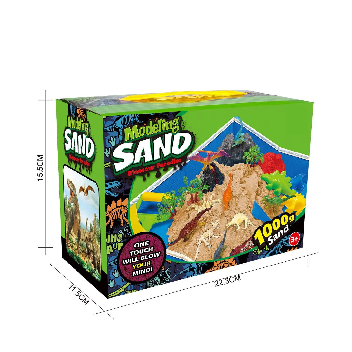 🦖 Modeling Sand – Dinosaur Paradise (1000g) - Sensory Bin!
