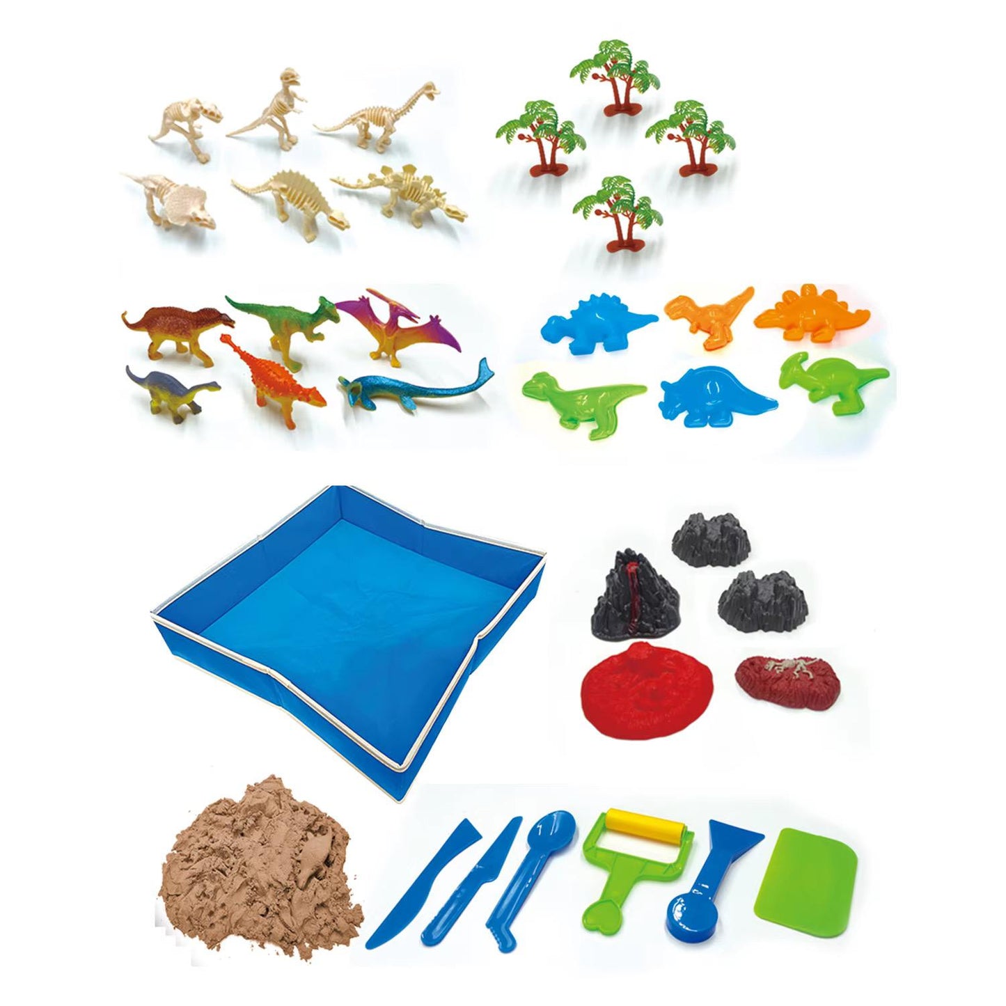 🦖 Modeling Sand – Dinosaur Paradise (1000g) - Sensory Bin!