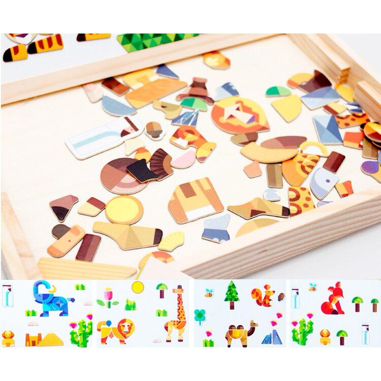 Wooden Magnetic Puzzle Drawing Board!