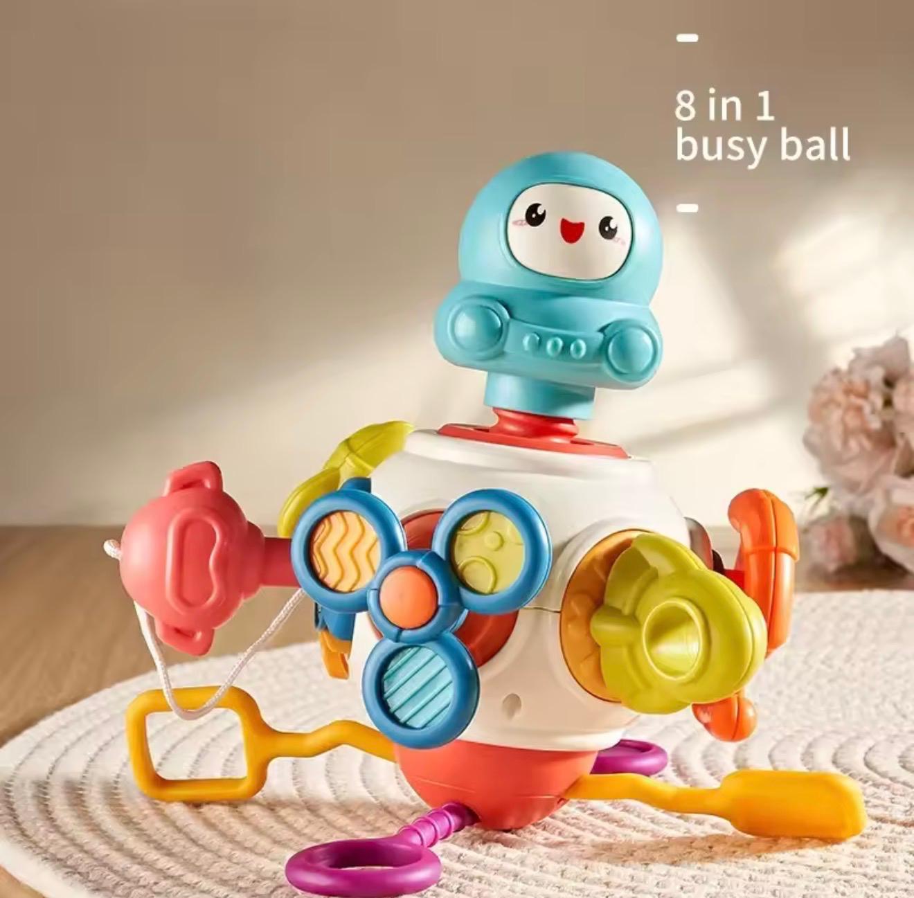 Space themed 8-in-1 Busy Ball Toy – Ultimate Sensory & Motor Adventure!