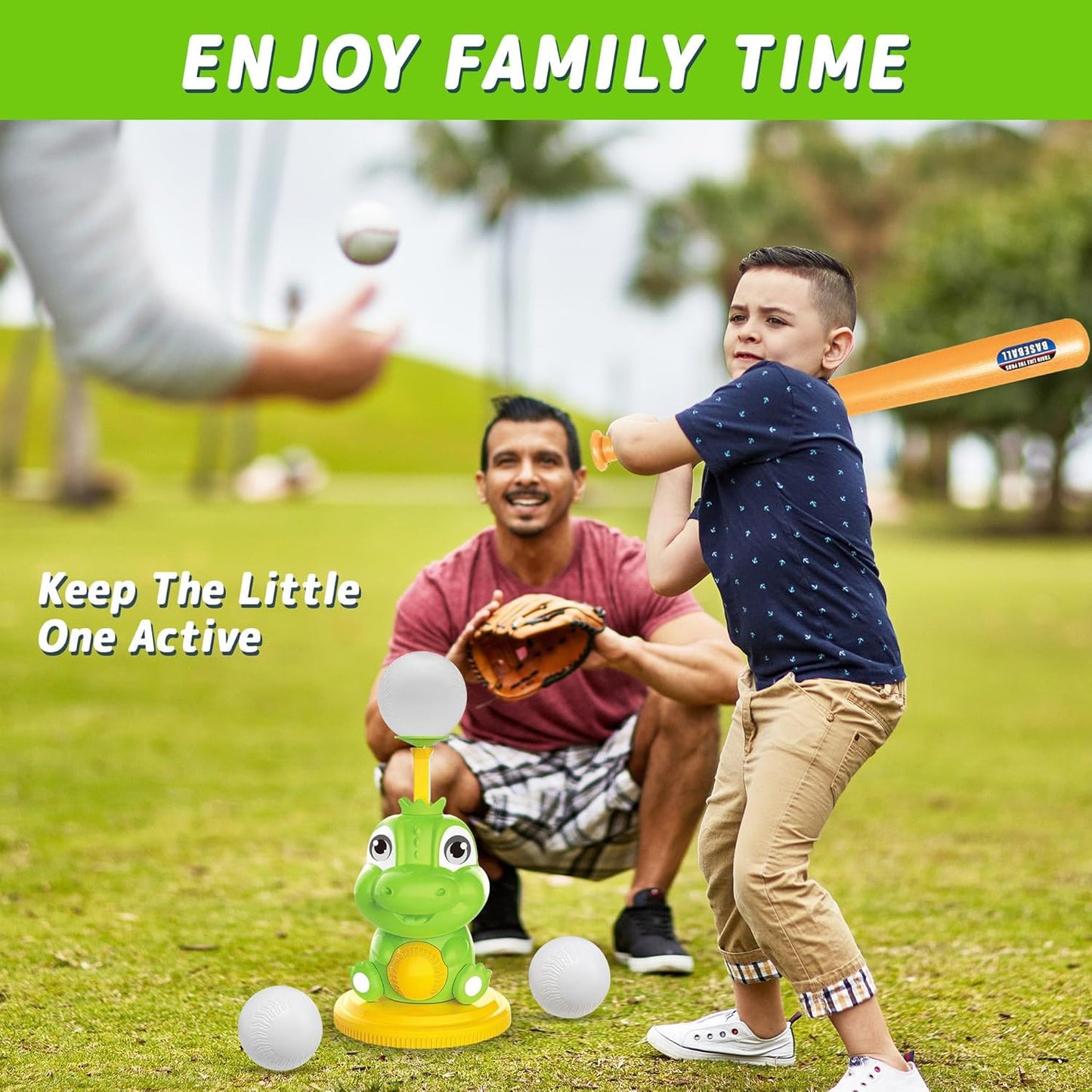 Kids Dinosaur Baseball Set