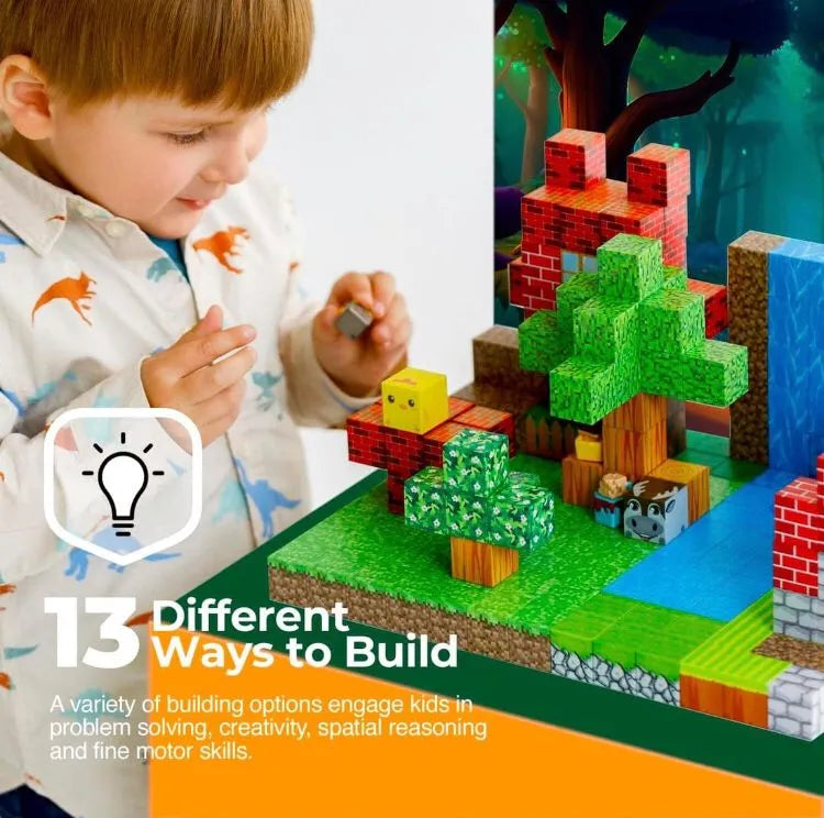 Minecraft Magnetic Blocks-128 pcs