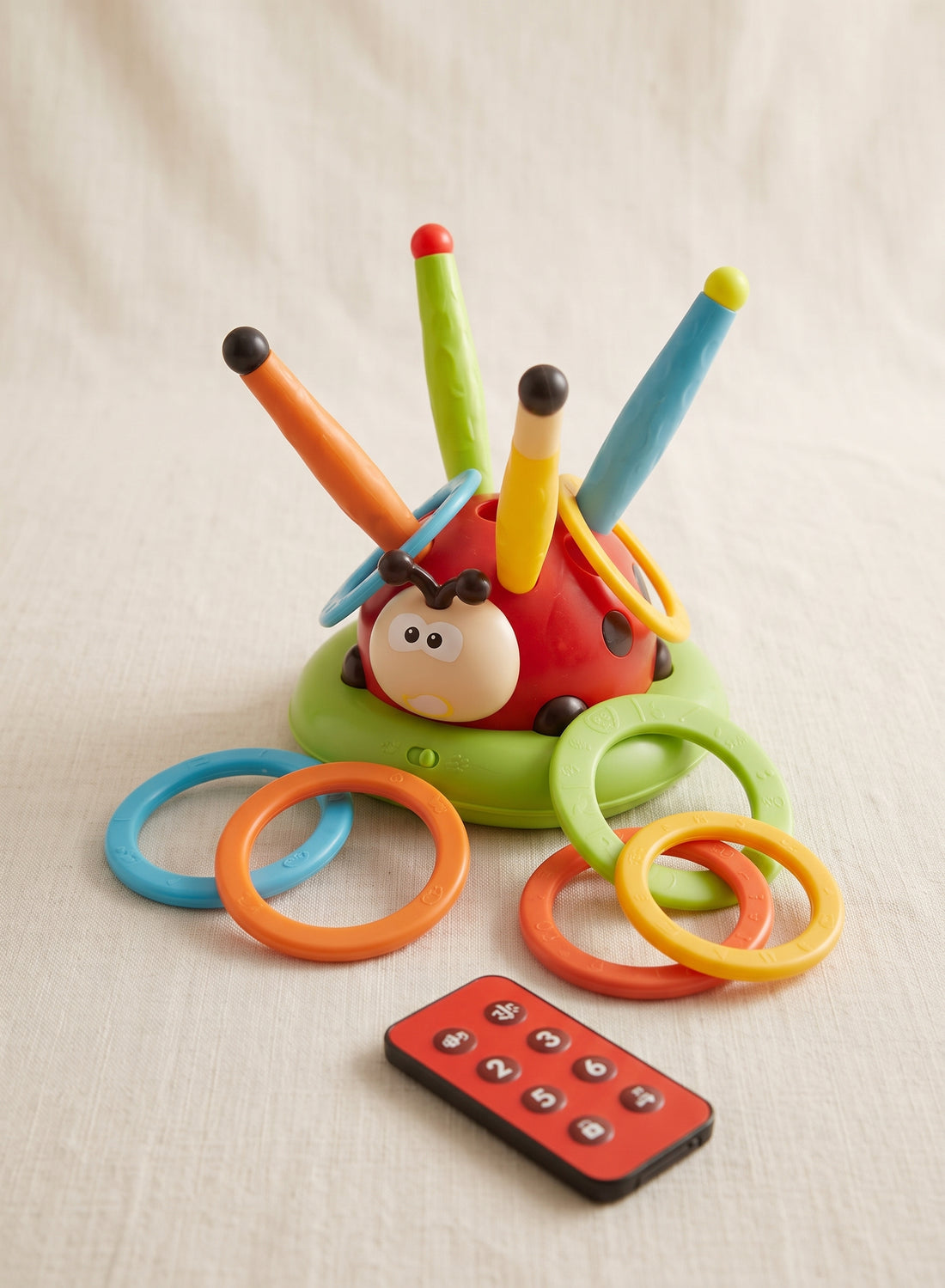 Colorful ring toss activity toy for kids