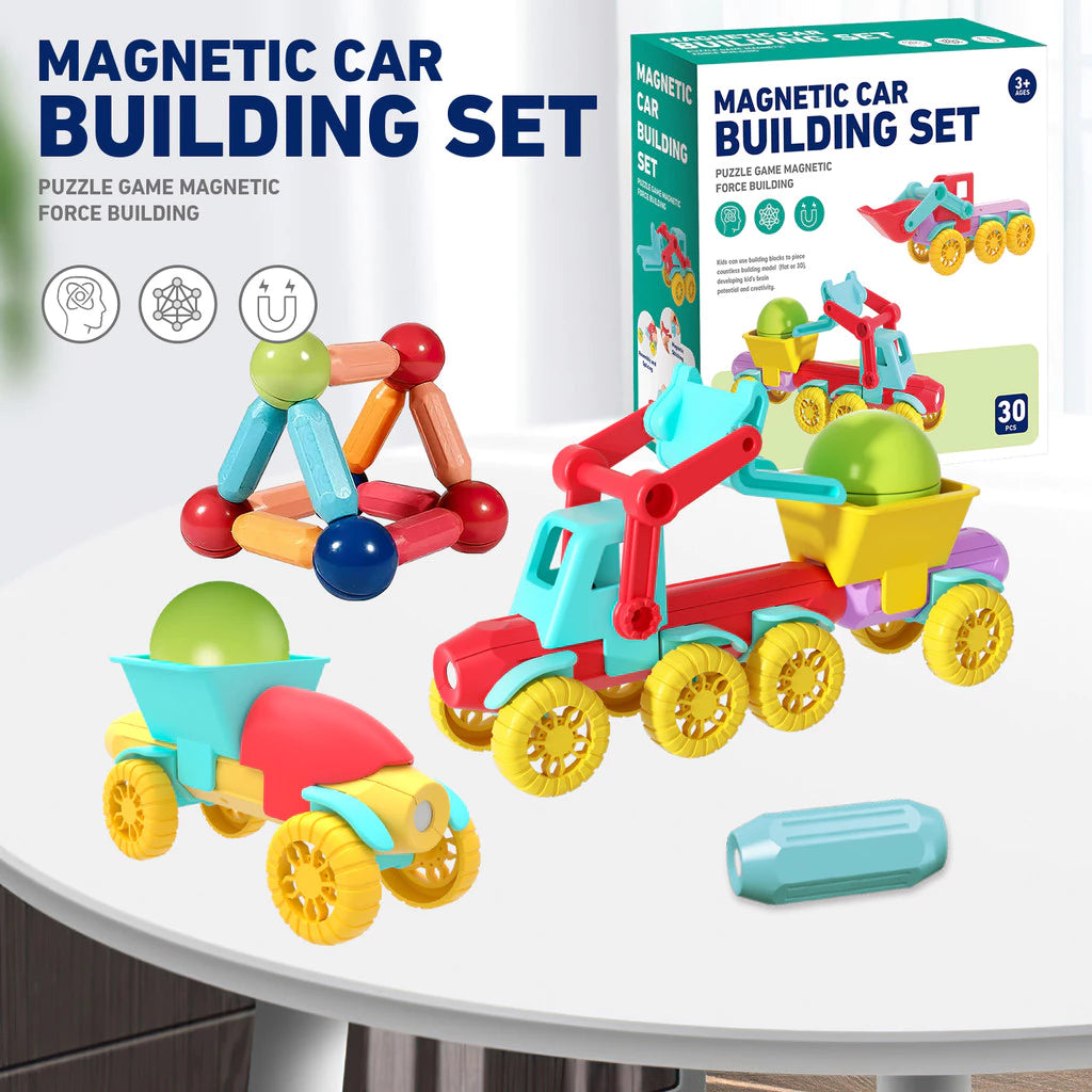 Magnetic Car Building Set (30 pcs)