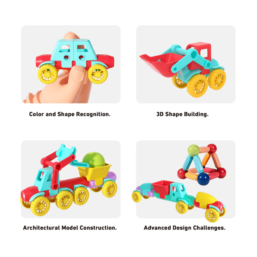 Magnetic Car Building Set (30 pcs)