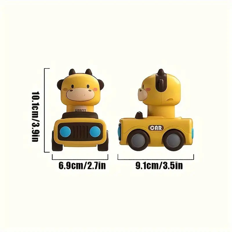 Mini Inertial Press & Go Animal Vintage Car - 1Pc
