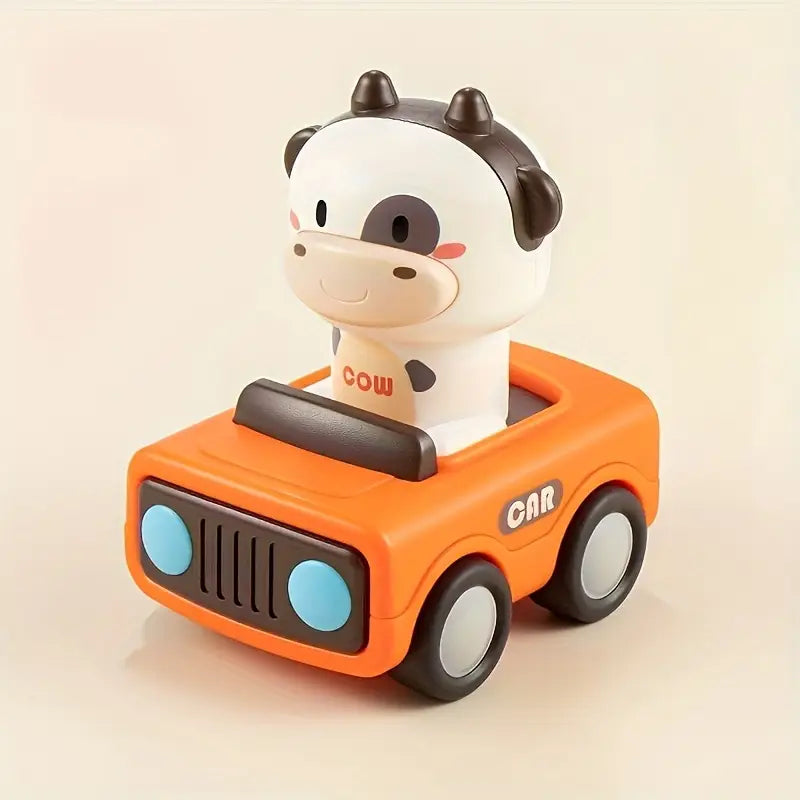 Mini Inertial Press & Go Animal Vintage Car - 1Pc
