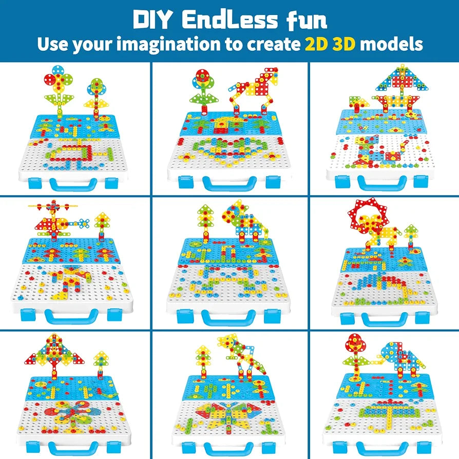 Drill & Screw Driver Mosaic Creative Puzzle Set-192 pieces
