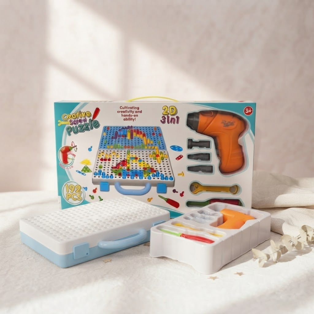 Drill & Screw Driver Mosaic Creative Puzzle Set-192 pieces